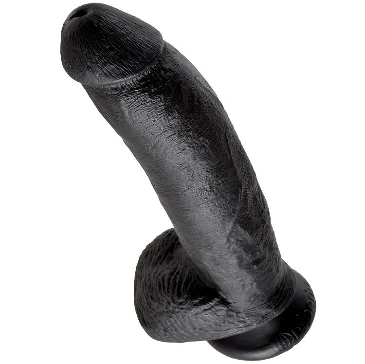 King Cock - 9 Pene Realistico Negro 22.9 Cm