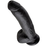 King Cock - 9 Pene Realistico Negro 22.9 Cm