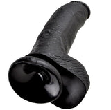 King Cock - 9 Pene Realistico Negro 22.9 Cm