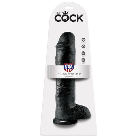 King Cock - Pene Realistico Negro 28 Cm
