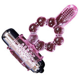 Baile - Anillo Silicona 10 Ritmos Lengua Con Vibracion Rosa