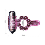 Baile - Anillo Silicona 10 Ritmos Lengua Con Vibracion Rosa