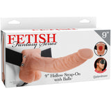 Fetish Fantasy Series - 9 Hollow Strap-On With Balls 22.9cm Natural
