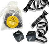 Kit Bolsa Organza 2 Ataduras Negro + 36 Combinaciones