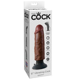 King Cock - Dildo Vibrador Marrón 15.24 Cm