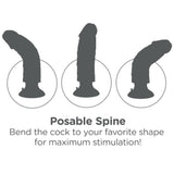 King Cock - Dildo Vibrador Marrón 15.24 Cm