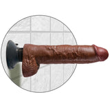 King Cock - Dildo Vibrador Con Testiculos 25.5 Cm Color Marron