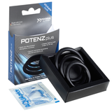 Joydivision Potenzduo - Plus Pack 3 Anillos Para Pene Negro - S, M, L