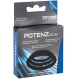 Joydivision Potenzduo - Plus Pack 3 Anillos Para Pene Negro - S, M, L