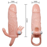 Baile - Brave Man Funda Pene Anal Y Clítoris Vibrador 16.5 Cm Natural