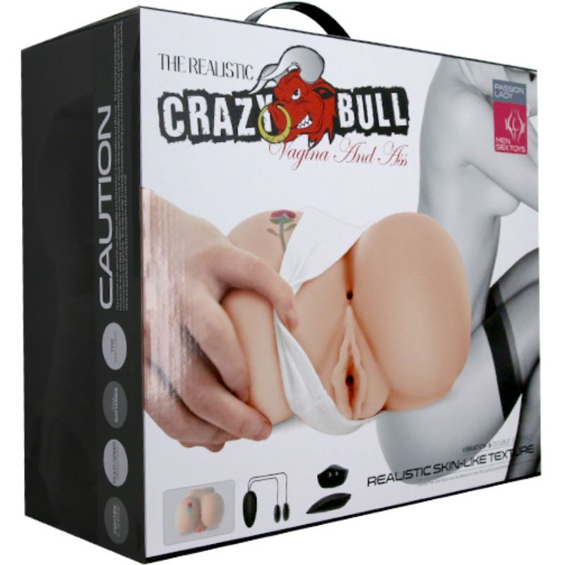 Crazy Bull - Vagina Y Ano Con Tatuaje Realisticos Con Vibracion
