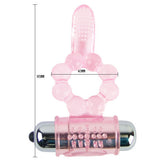 Baile - Anillo Silicona 10 Ritmos Lengua Con Vibracion Rosa