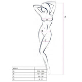 Passion - Woman Bs017 Bodystocking Blanco Talla Unica