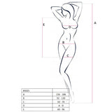 Passion - Woman Bs025 Bodystocking Estilo Vestido Negro Talla Unica