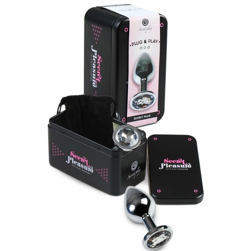 Secretplay - Plug Anal Aluminio Transparente 8 Cm