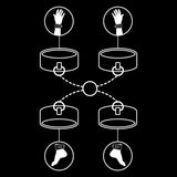 Fetish Submissive - Set Esposas Manos Y Tobillos Con Forro De Nopreno