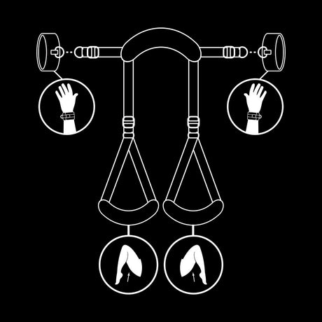 Fetish Submissive - Posición Piernas Abiertas Con Esposas Con Forro De Neopreno