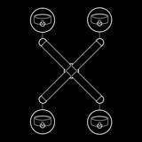 Fetish Submissive - Unión Esposas Cuero Vegano