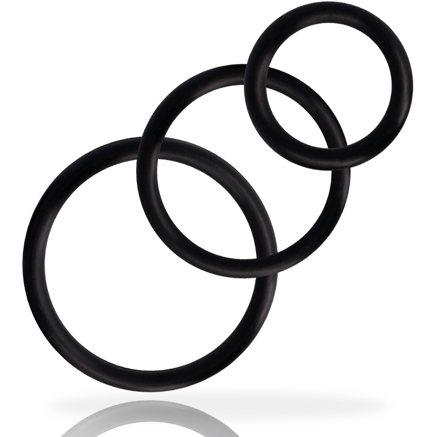Addicted Toys - Set Anillos Pene Negro