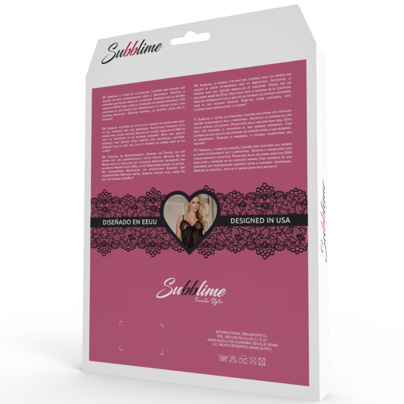 Subblime - Corset Y Cinturon Negro S/M