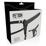 Fetish Submissive Harness - Vibrador Silicona Negro 15 Cm