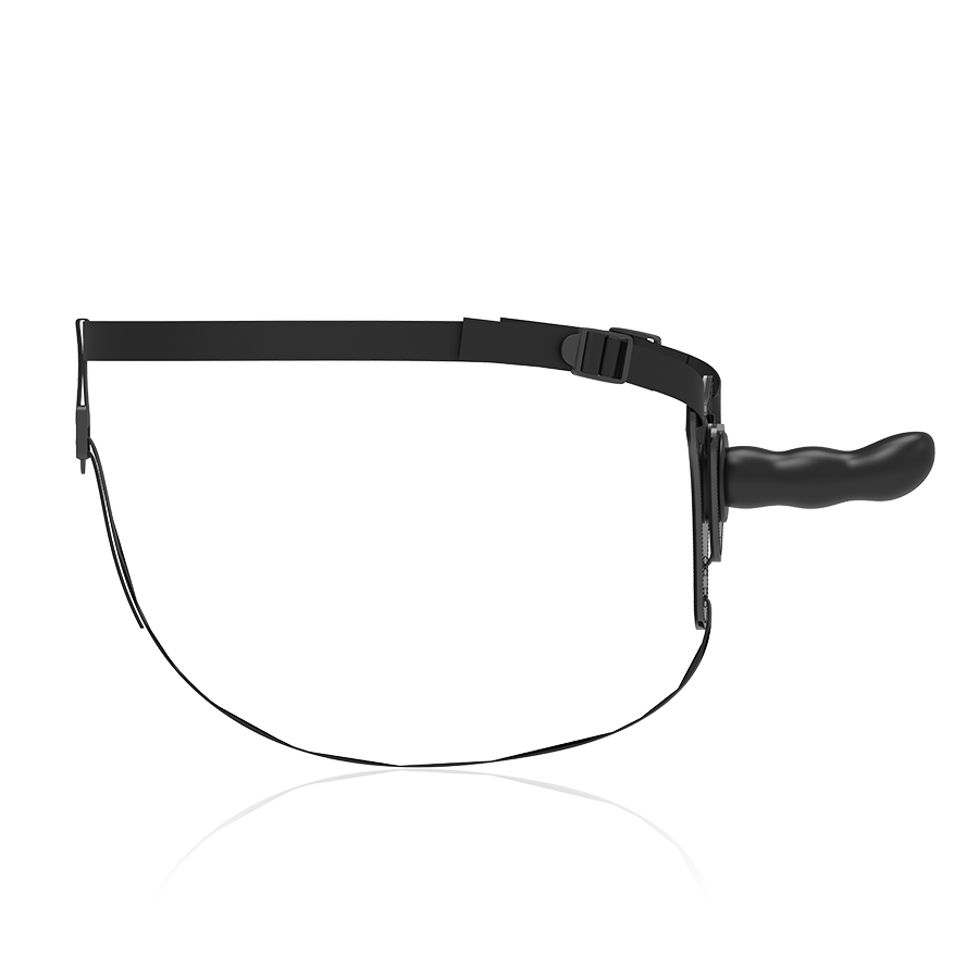 Fetish Submissive Harness - Silicona Negro G-Spot 16 Cm