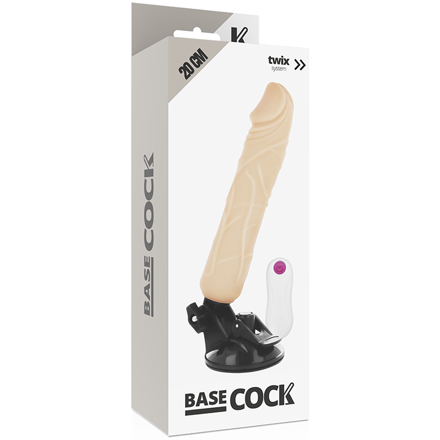 Basecock - Vibrador Realistico Control Remoto Natural 20 Cm -O- 4 Cm