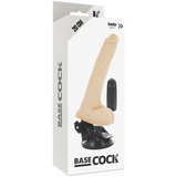 Basecock - Vibrador Realistico Control Remoto Natural Con Testiculos 20 Cm -O- 4 Cm