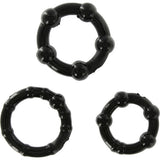 Seven Creations - Juego Tres Anillos Pene Negro