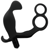 Addicted Toys - Plug Anal Con Anilla Doble Pene Y Testiculos Negro