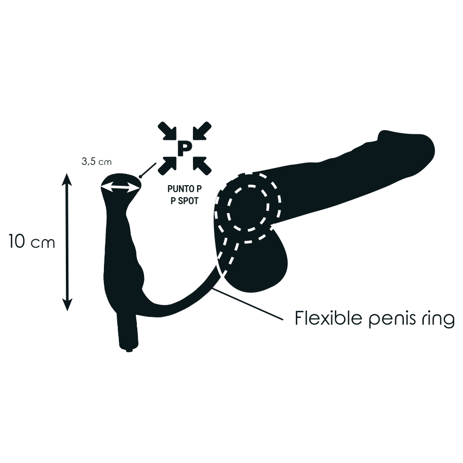 Addicted Toys - Vibrador Prostático Negro 10 Cm