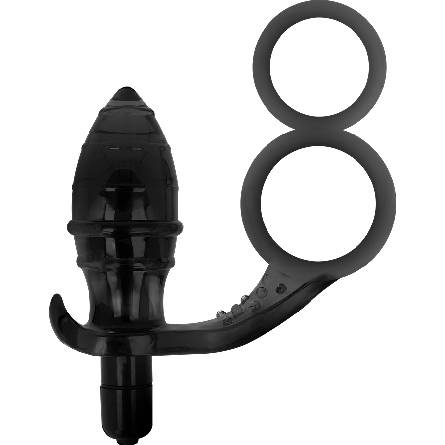 Addicted Toys - Plug Anal Con Anilla Doble Negro