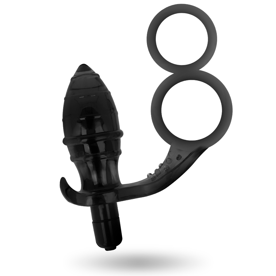 Addicted Toys - Plug Anal Con Anilla Doble Negro