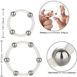 Calexotics - Kit De 2 Uds Anillo De Silicona Con Cuentas De Acero