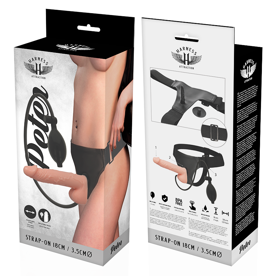 Harness Attraction - Rnes Peter Con Pene Hinchable 18 Cm -O- 3.5 Cm