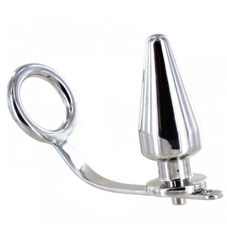 Metalhard Anillo Acero Con Plug Anal 45 X 50mm