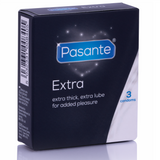 Pasante - Extra Preservativos Extra Gruesos Con Lubricación Adicional 3 Unidades