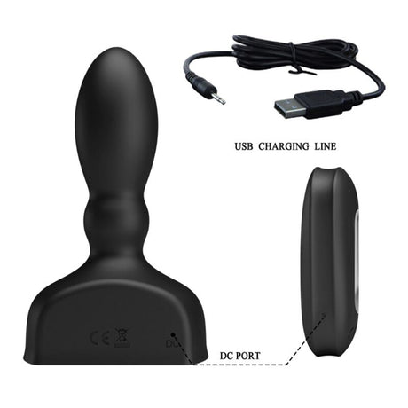 Mr Play - Plug Anal Hinchable Negro Control Remoto