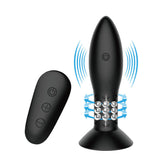 Mr Play - Plug Con Bolas Rotadoras Negro Control Remoto