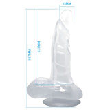 Baile - Dildo Realistico Con Ventosa Y Testiculos 16.7 Cm Transparente