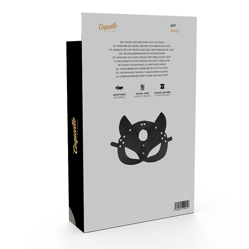 Coquette Chic Desire - Mascara Cuero Vegano Con Orejas De Gato