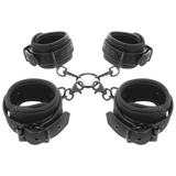 Fetish Submissive - Set Esposas Manos Y Tobillos Con Forro De Neopreno