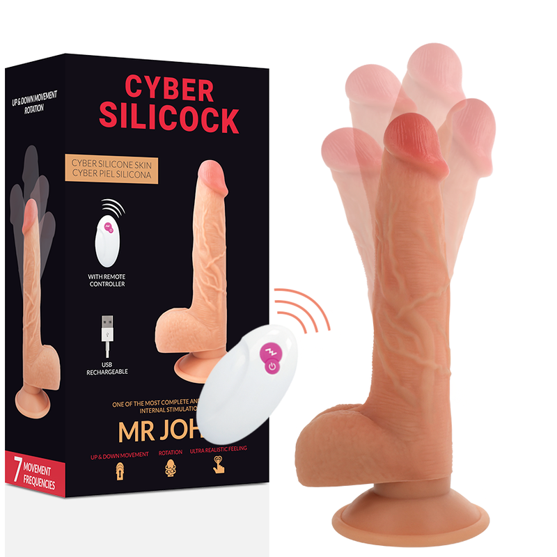 Cyber Silicock - Realistico Control Remoto Mr John 23.88 Cm -O- 4.3 Cm