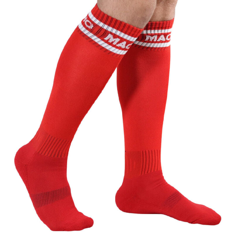 Macho - Calcetines Largos Talla Unica Rojo
