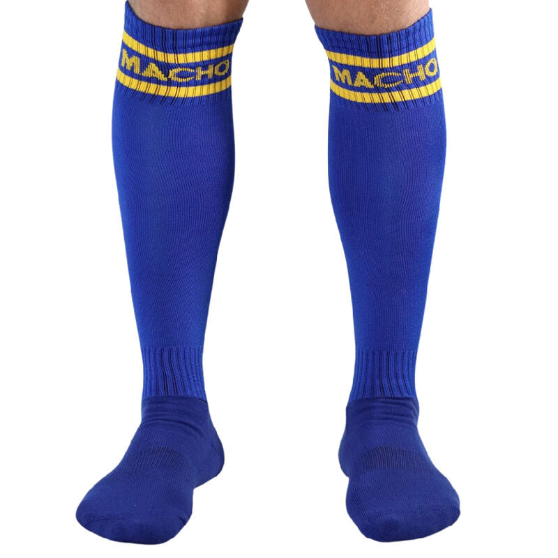Macho - Calcetines Largos Talla Unica Azul