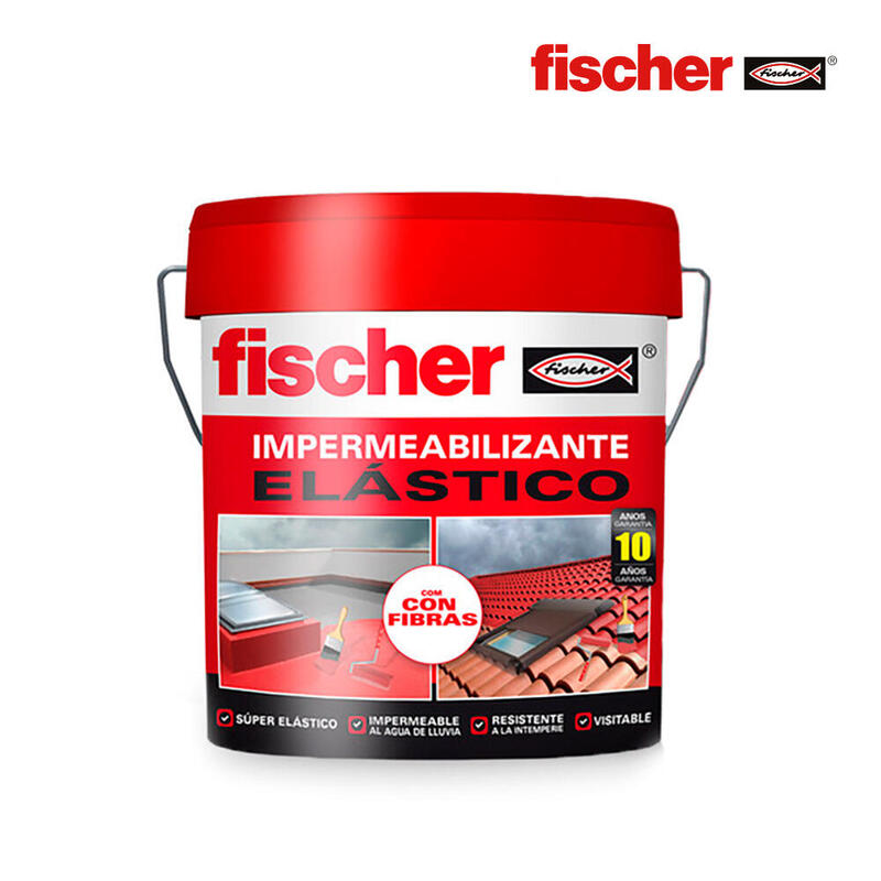 Impermeabilizante 4l Terracota Con Fibras 548713 Fischer