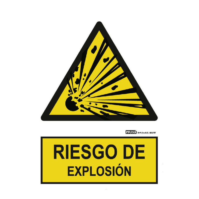 Implaser Ad02-A4 Señal Riesgo De Explosión 29,7x21cm