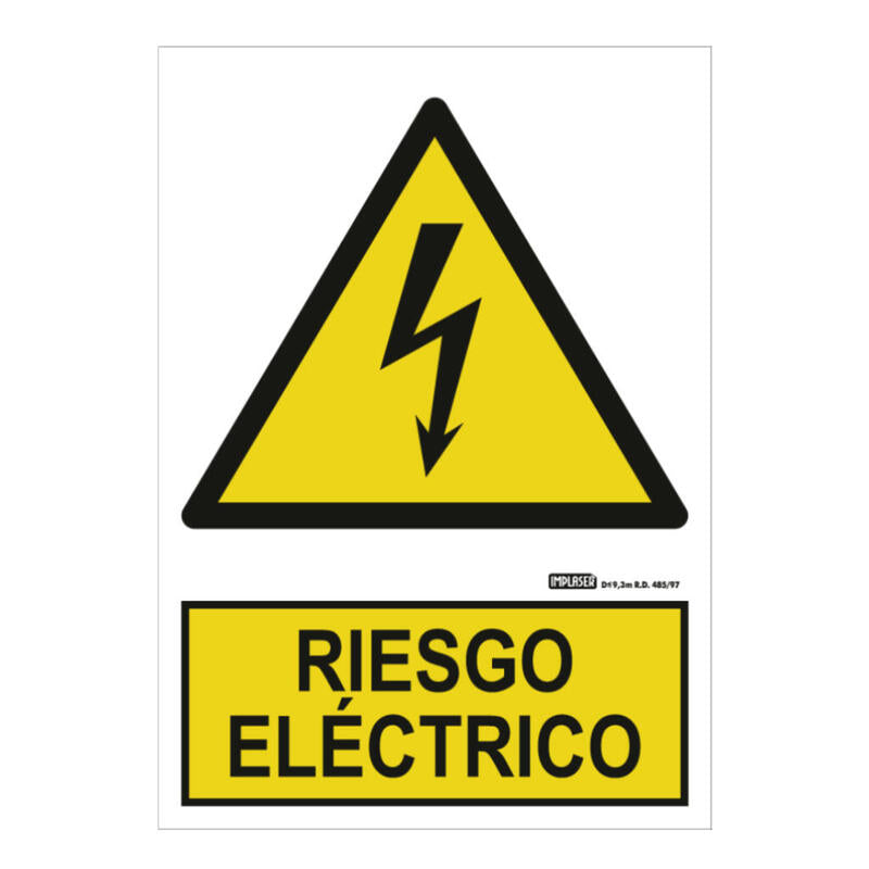 Implaser Ad08-A4 Señal Riesgo Eléctrico 29,7x21cm