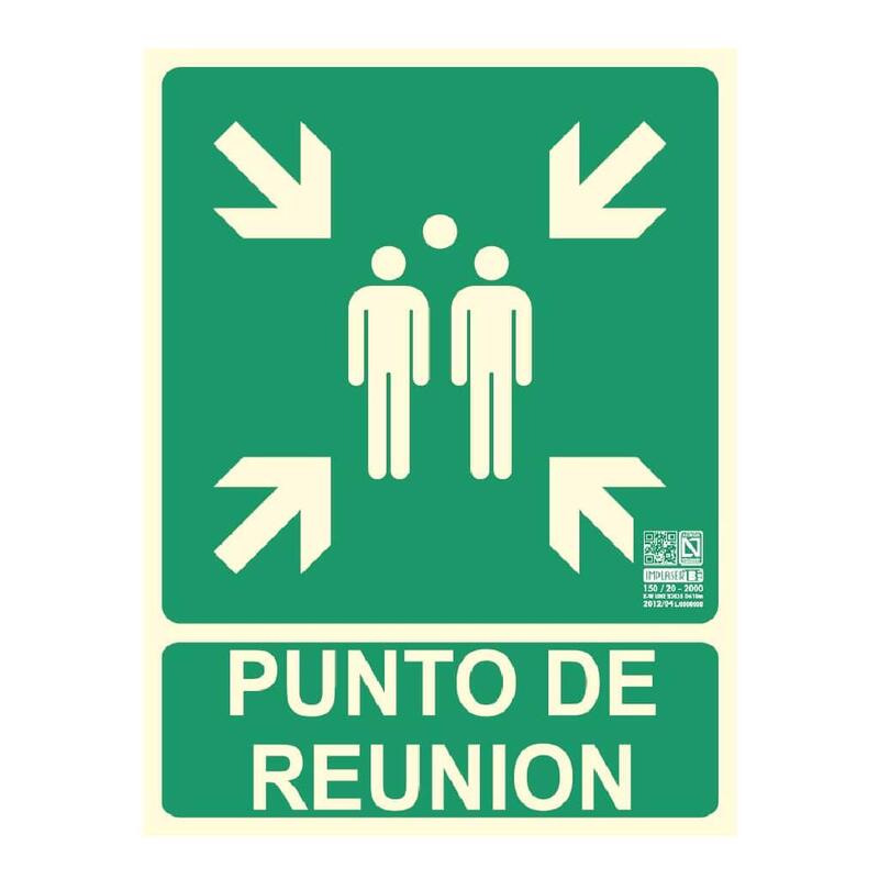 Implaser Ev310n-A4 Señal Punto De Reunión 29,7x21cm