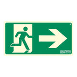 Implaser Ev355n Señal Salida Flecha Derecha 32x16cm